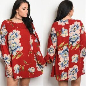 PLUS SIZE FLORAL DRESS